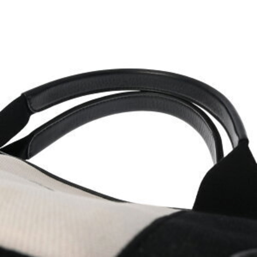 Balenciaga Navy Blue Cabas White Black Canvas Leather Handbag - Picture 4 of 9